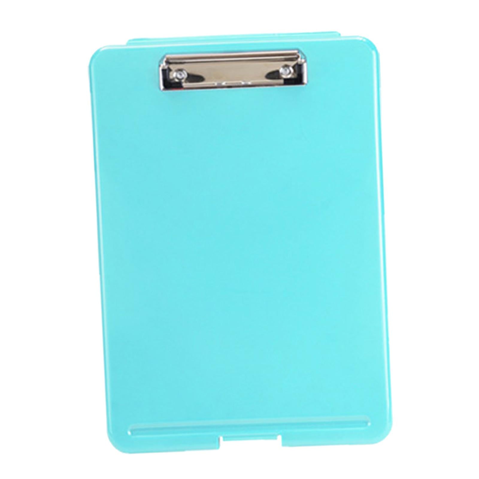Plastic A4 File Box Document Folder Writing Pad Box Organizer Supply Blue A