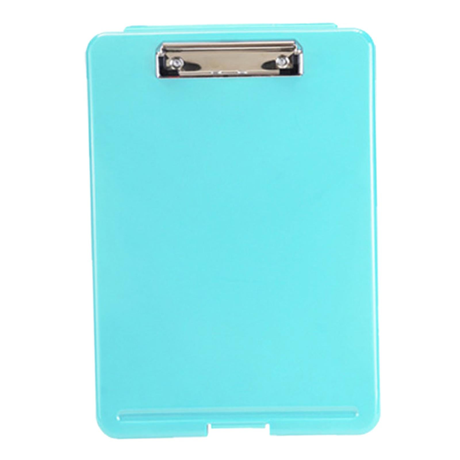 Plastic A4 File Box Document Folder Writing Pad Box Organizer Supply Blue A