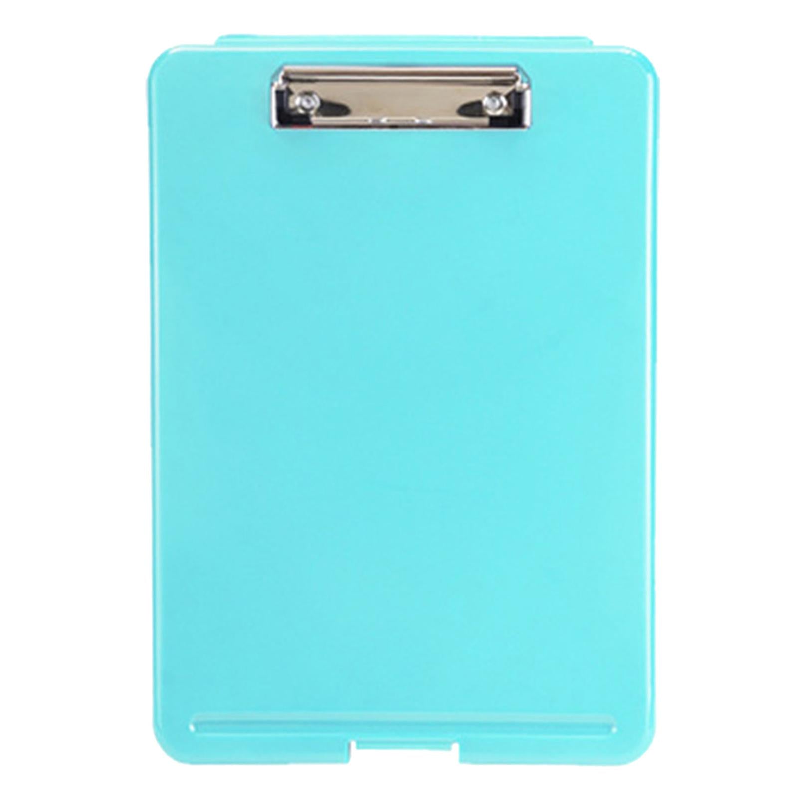 Plastic A4 File Box Document Folder Writing Pad Box Organizer Supply Blue A