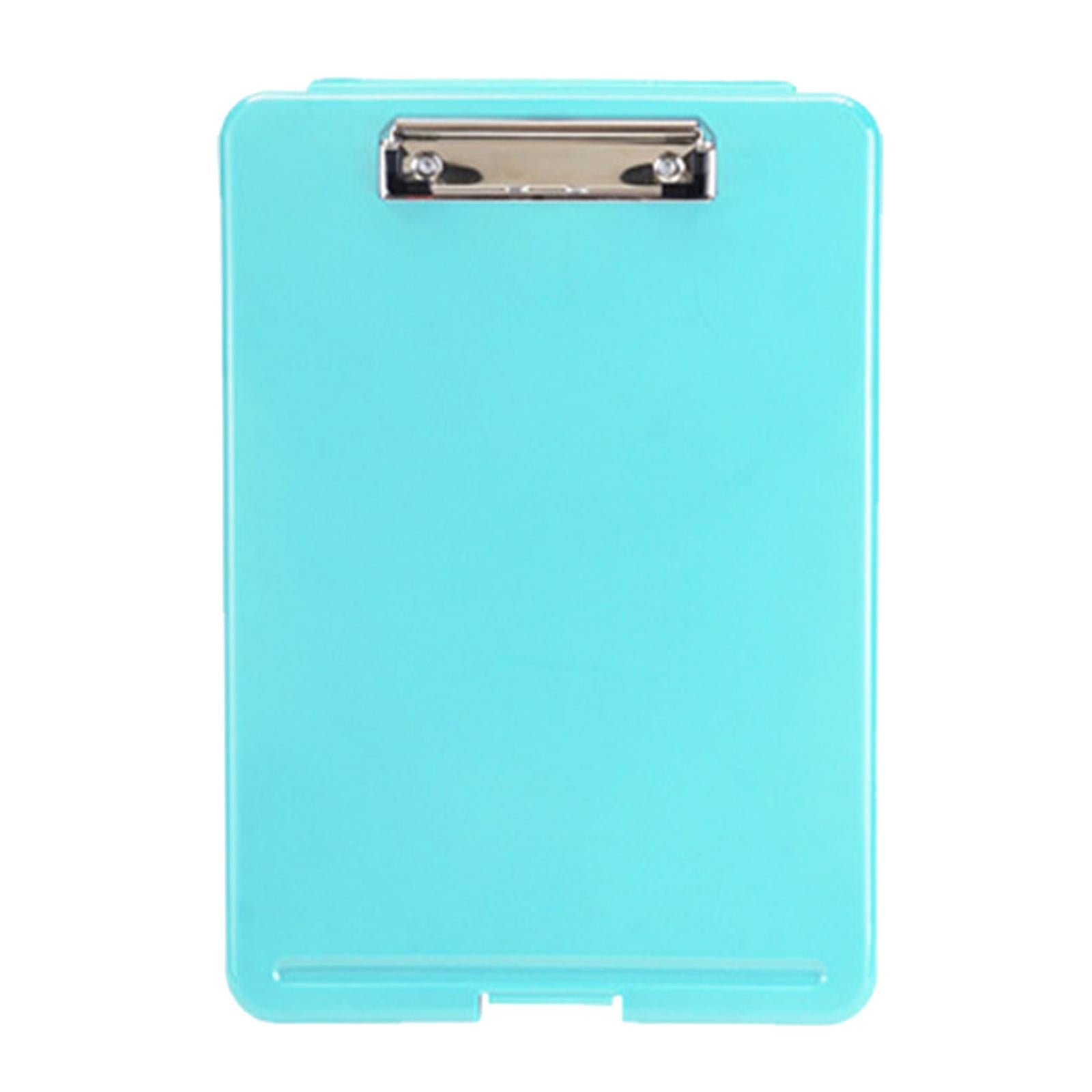 Plastic A4 File Box Document Folder Writing Pad Box Organizer Supply Blue A