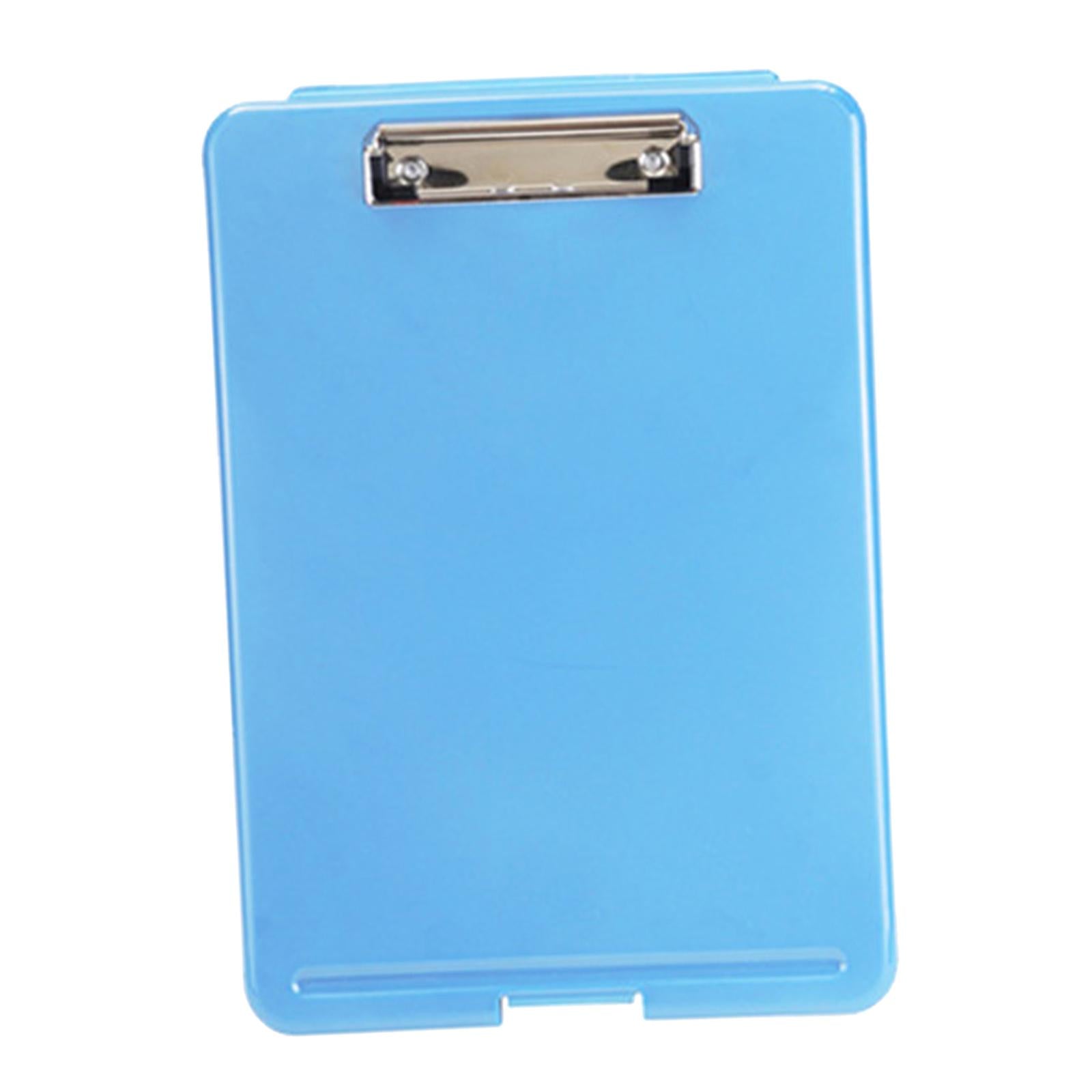 Plastic A4 File Box Document Folder Writing Pad Box Organizer Supply Blue B