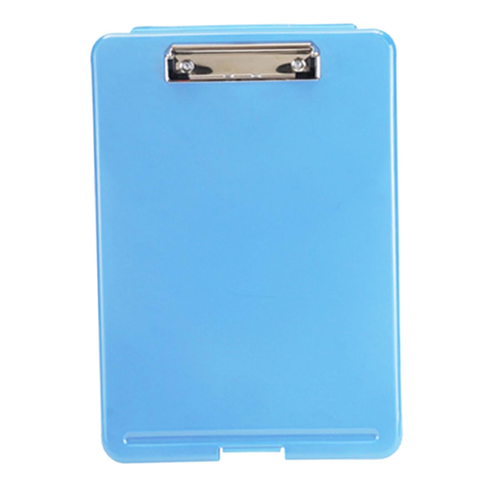 Plastic A4 File Box Document Folder Writing Pad Box Organizer Supply Blue B