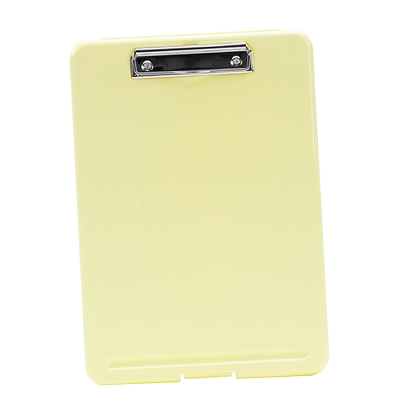 Plastic A4 File Box Document Folder Writing Pad Box Organizer Supply Yellow