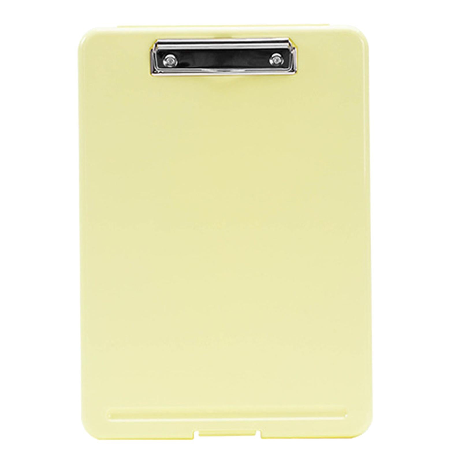 Plastic A4 File Box Document Folder Writing Pad Box Organizer Supply Yellow