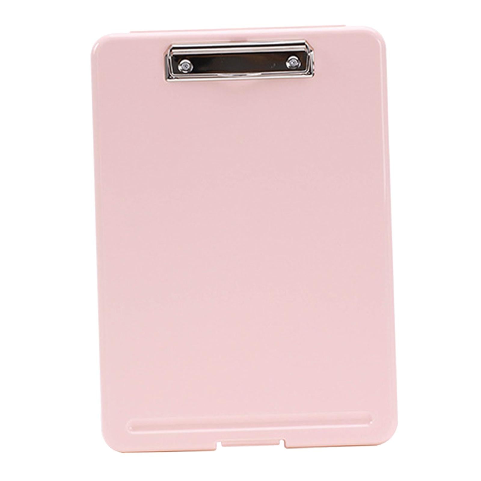 Plastic A4 File Box Document Folder Writing Pad Box Organizer Supply Pink