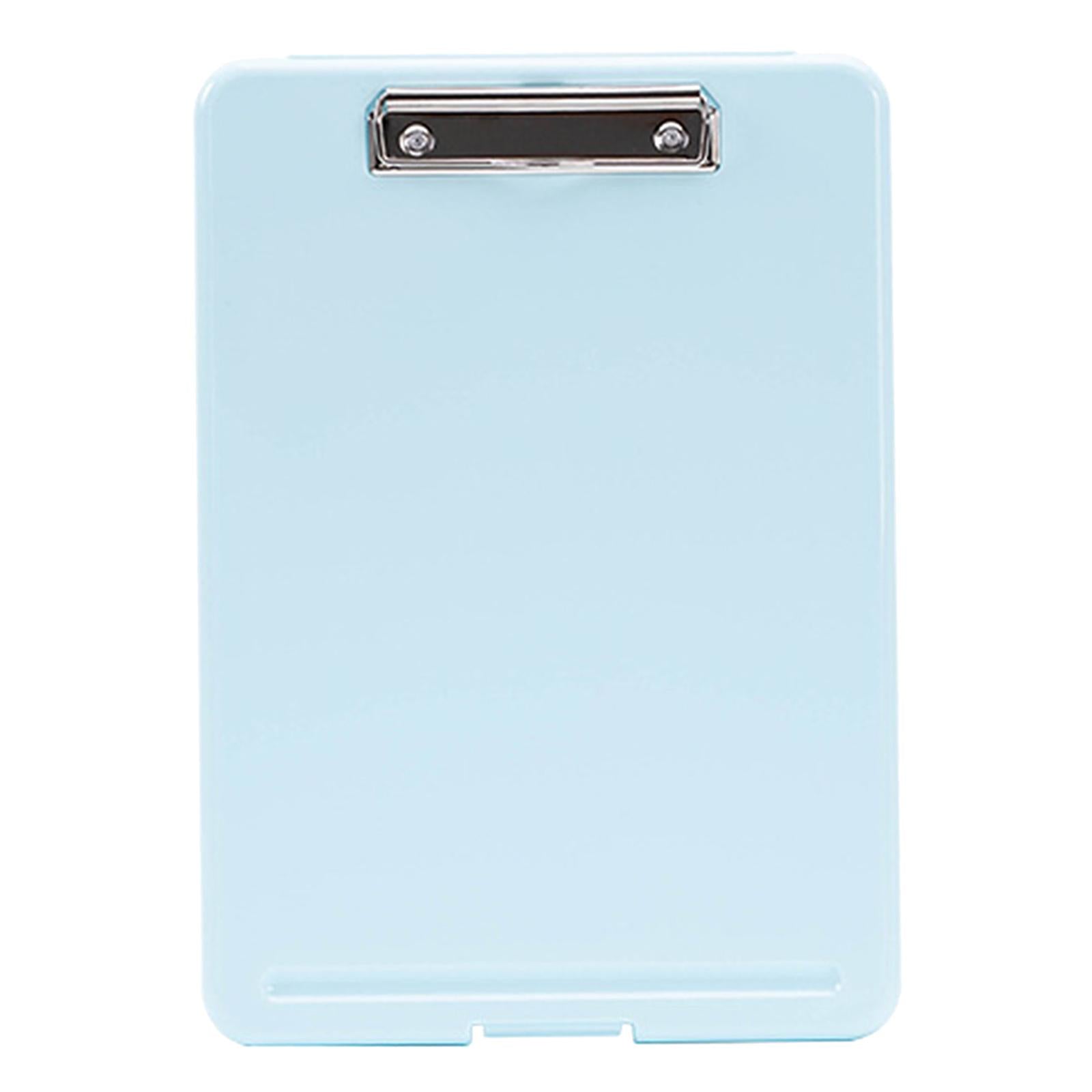 Plastic A4 File Box Document Folder Writing Pad Box Organizer Supply Blue C