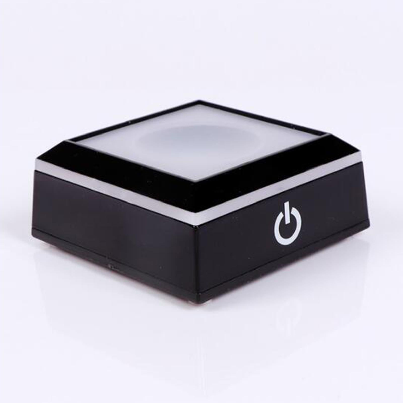 Light Change Base LED Light Base Show Stand Display Plate Home Decor Black