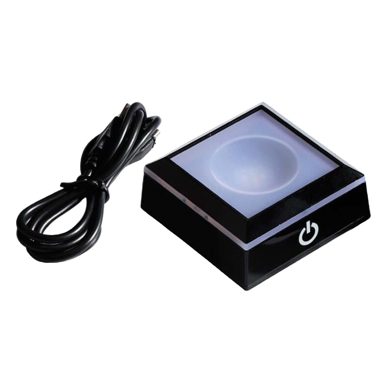 Light Change Base LED Light Base Show Stand Display Plate Home Decor Black