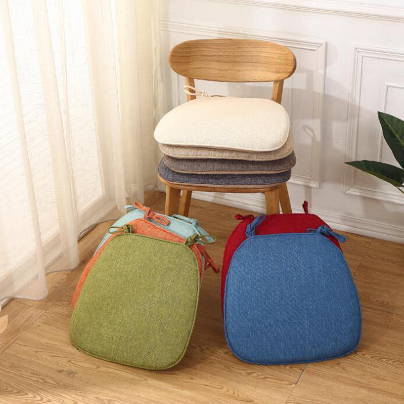 Chair Cushion with Ties Dining Chairs Nonslip Seat Cushion Pad Coffee