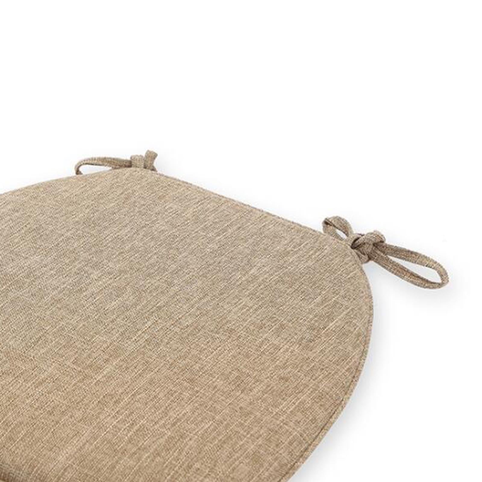 Chair Cushion with Ties Dining Chairs Nonslip Seat Cushion Pad Dark Beige