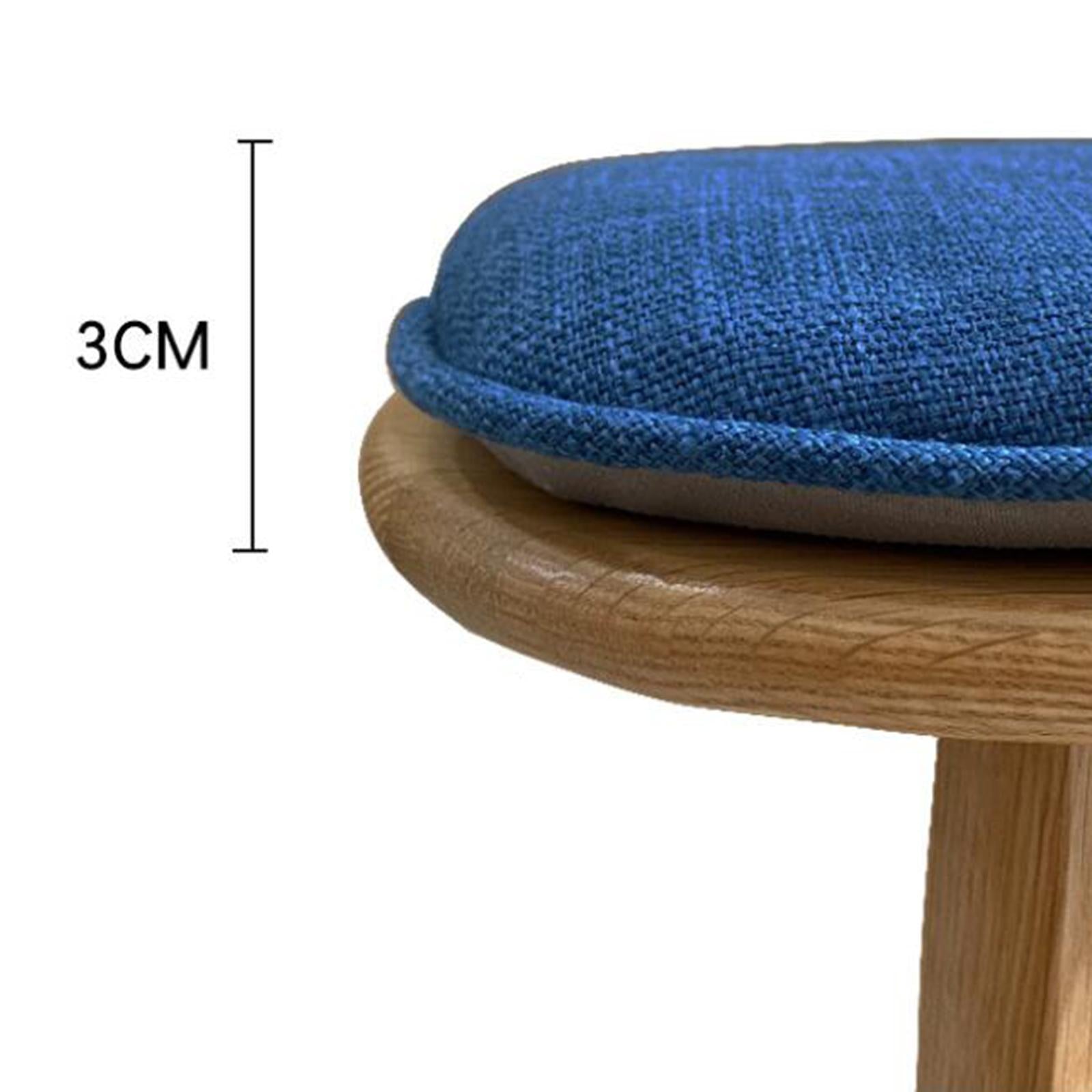 Chair Cushion with Ties Dining Chairs Nonslip Seat Cushion Pad Blue