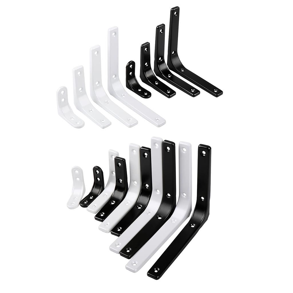 Heavy Duty Shelf Bracket Wall Hanging Shelve L Shaped Brackets Black 2Inch
