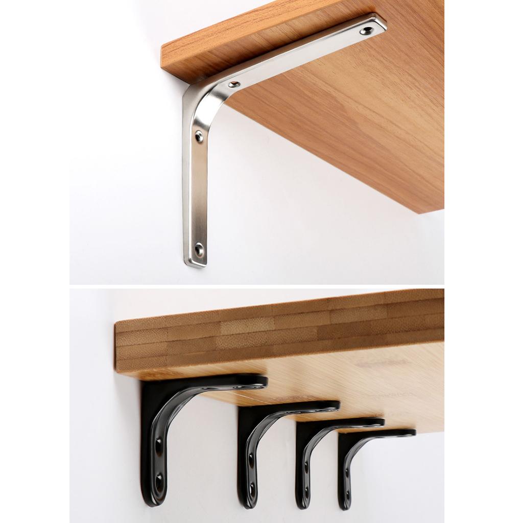 Heavy Duty Shelf Bracket Wall Hanging Shelve L Shaped Brackets Black 2Inch
