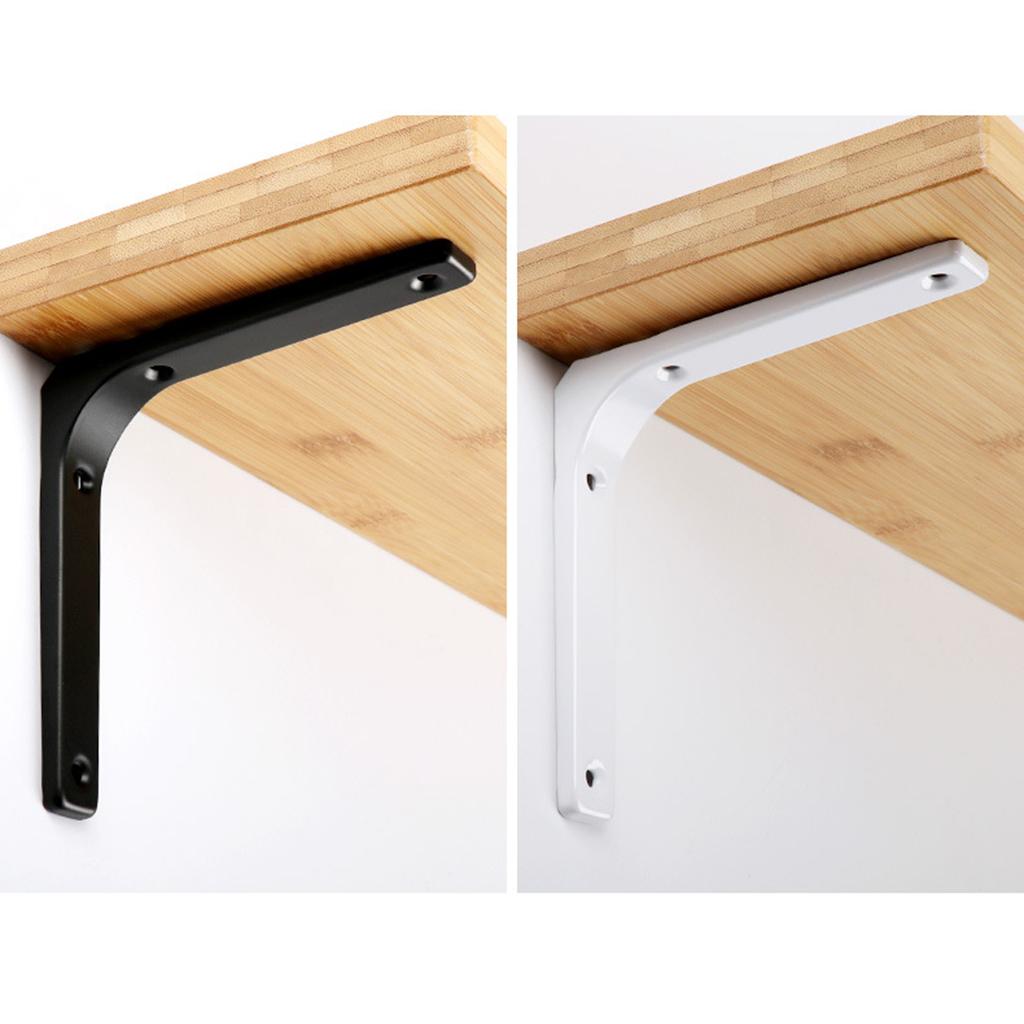 Heavy Duty Shelf Bracket Wall Hanging Shelve L Shaped Brackets Black 2Inch