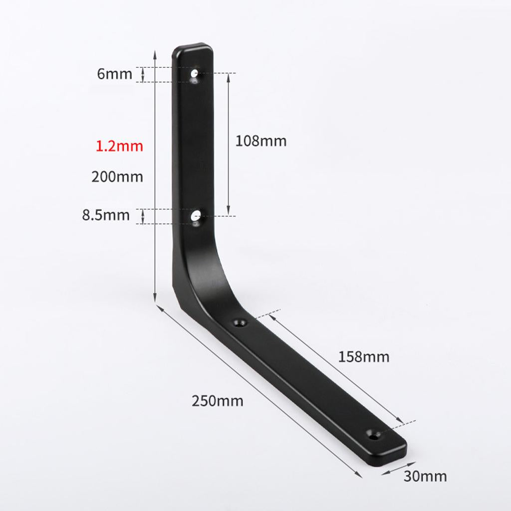 Heavy Duty Shelf Bracket Wall Hanging Shelve L Shaped Brackets Black 10Inch