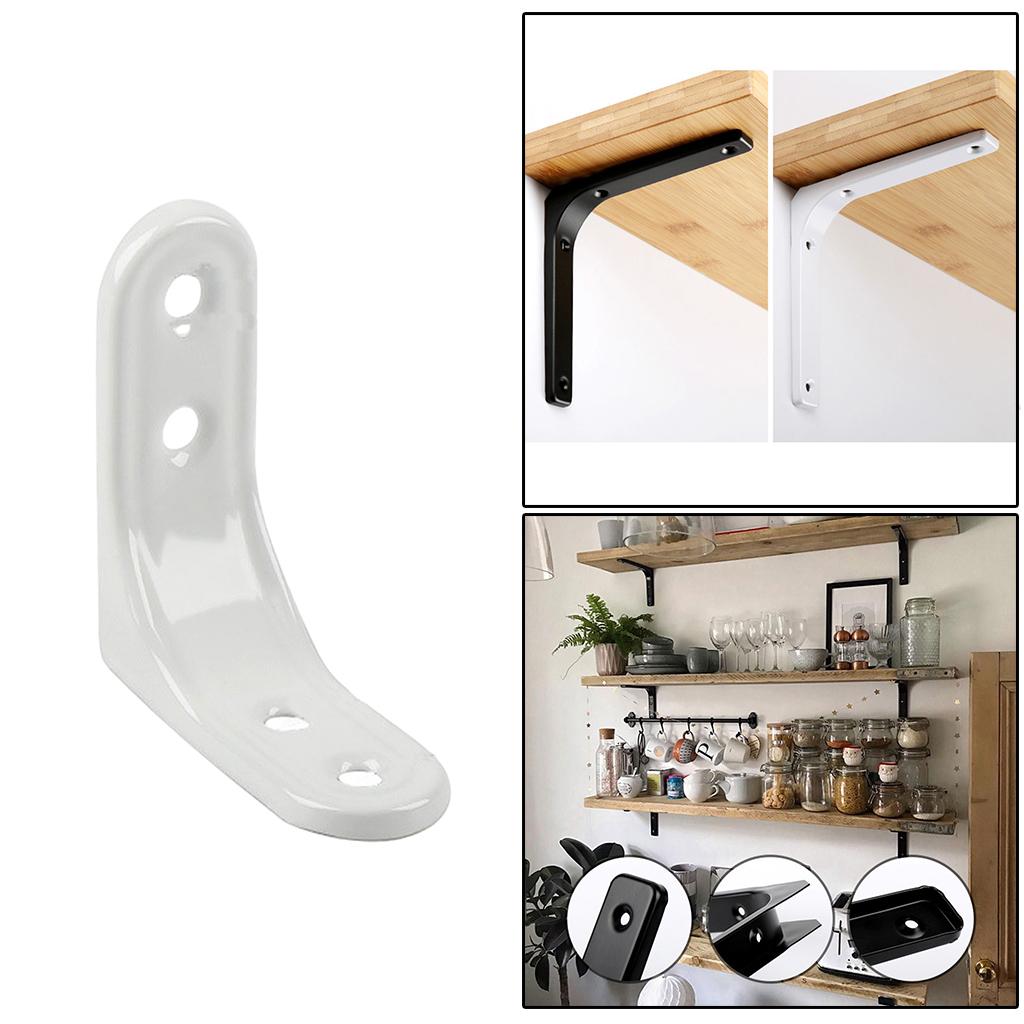 Heavy Duty Shelf Bracket Wall Hanging Shelve L Shaped Brackets White 2Inch