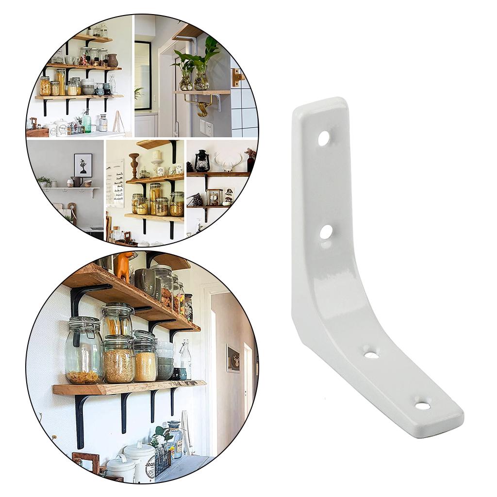 Heavy Duty Shelf Bracket Wall Hanging Shelve L Shaped Brackets White 3Inch