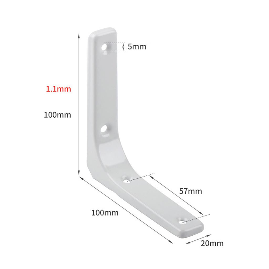 2xHeavy Duty Shelf Bracket Wall Hanging Shelve L Shaped Brackets White 4Inch
