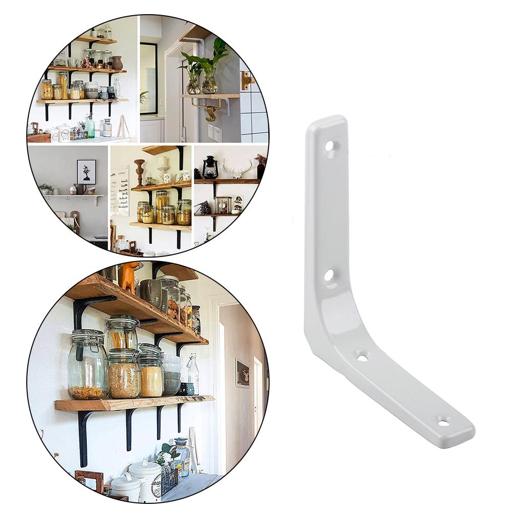 Heavy Duty Shelf Bracket Wall Hanging Shelve L Shaped Brackets White 4Inch