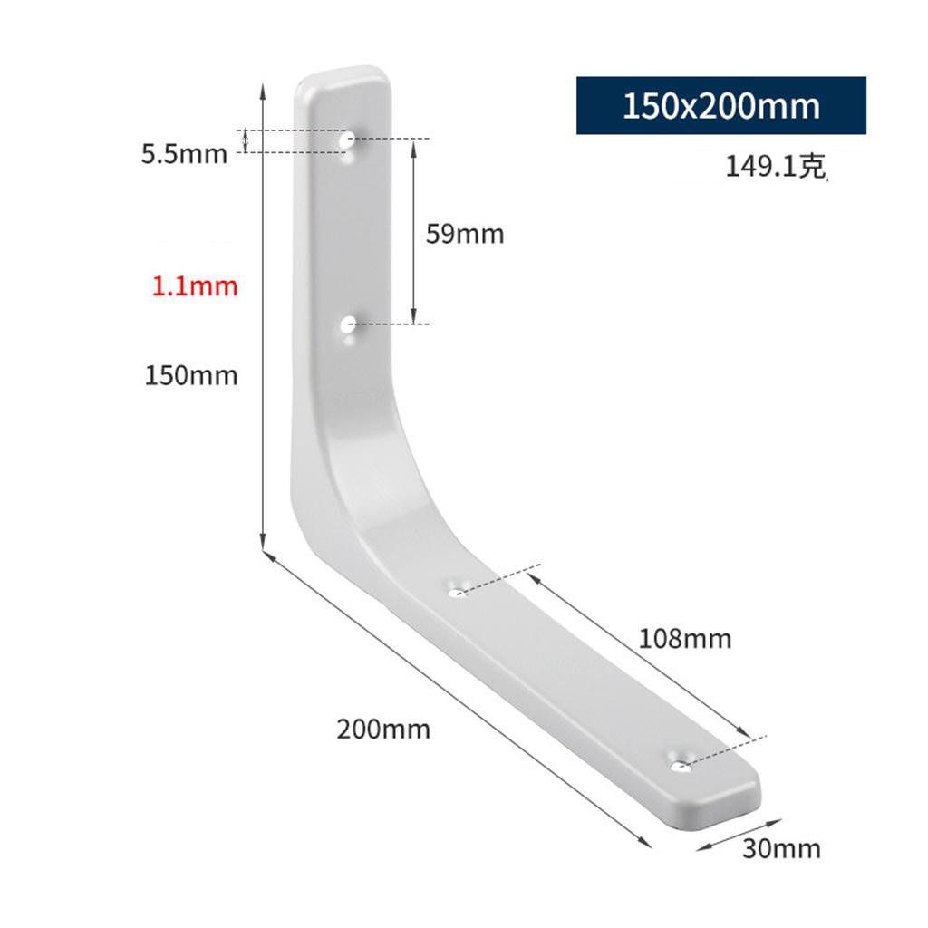 Heavy Duty Shelf Bracket Wall Hanging Shelve L Shaped Brackets White 8Inch