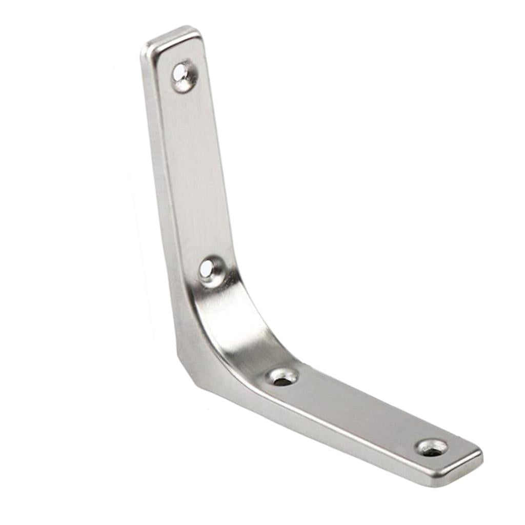 Heavy Duty Shelf Bracket Wall Hanging Shelve L Shaped Brackets Silver 4Inch