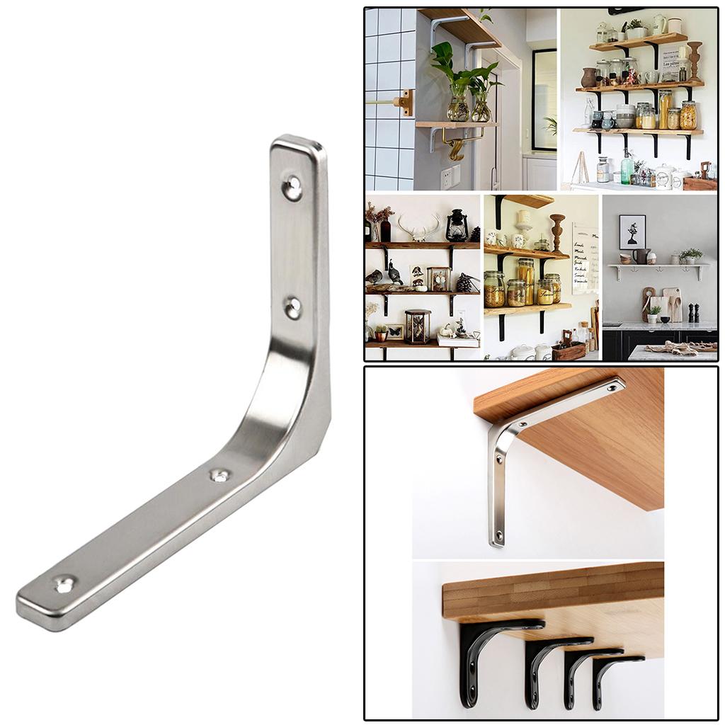 Heavy Duty Shelf Bracket Wall Hanging Shelve L Shaped Brackets Silver 8Inch