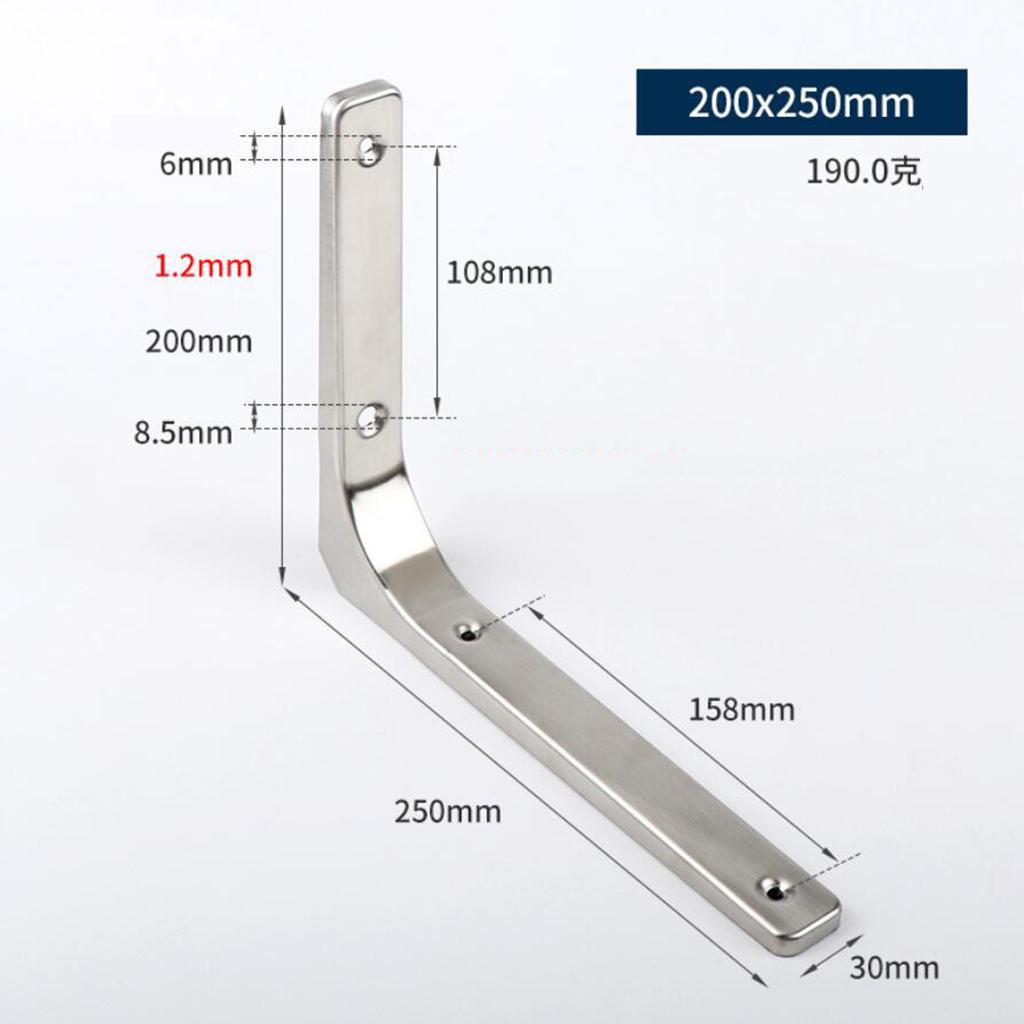 Heavy Duty Shelf Bracket Wall Hanging Shelve L Shaped Brackets Silver 10Inch