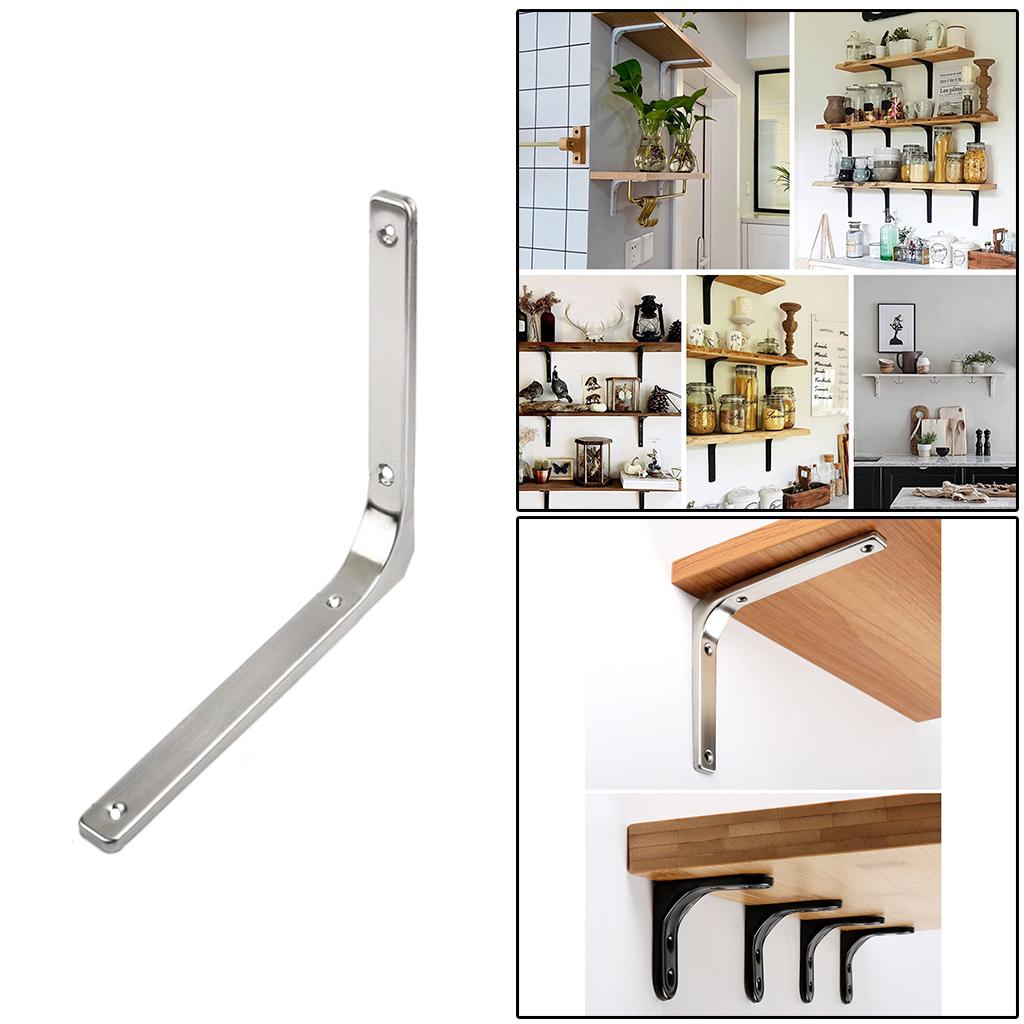 Heavy Duty Shelf Bracket Wall Hanging Shelve L Shaped Brackets Silver 12Inch