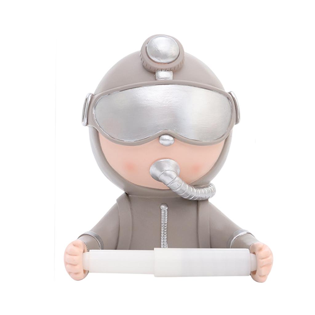 Funny Diver Toilet Paper Holder Home Wall Mounted Tissue Storage Stand Rack