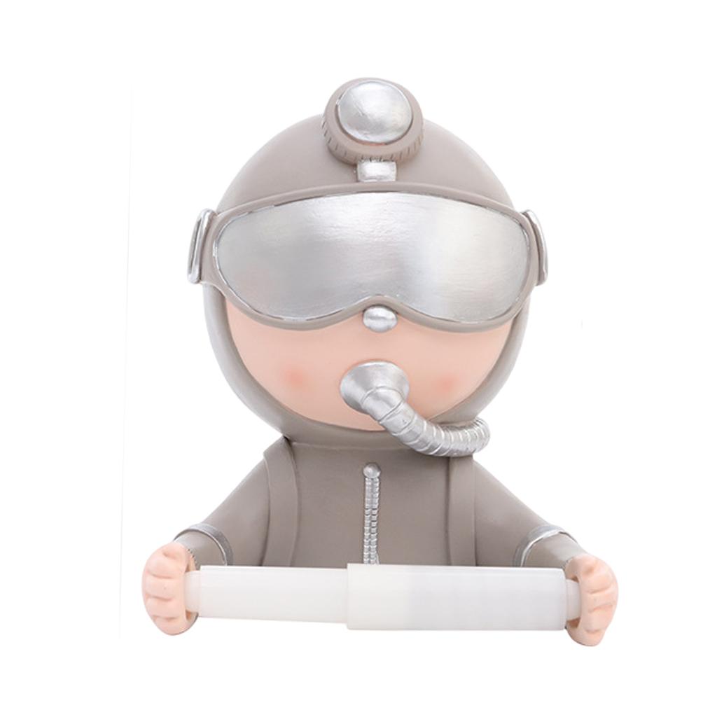 Funny Diver Toilet Paper Holder Home Wall Mounted Tissue Storage Stand Rack