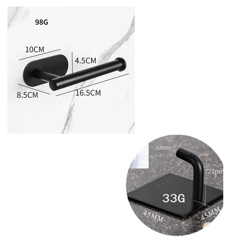 5 Pack Self Adhesive Paper Holder Stainless Steel Towel Hook 7 Shape Hook