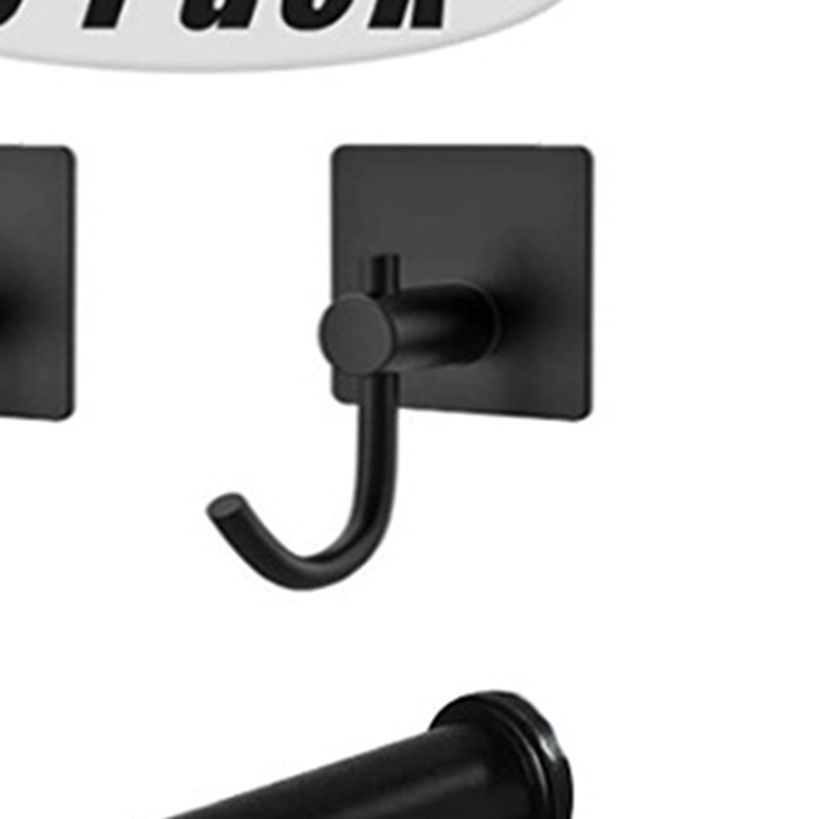 5 Pack Self Adhesive Paper Holder Stainless Steel Towel Hook J Shape Hook
