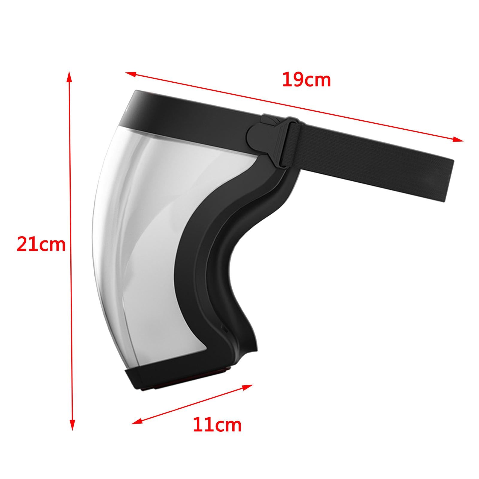 Clear Safety Full Face Shield Masks Visor Cover Anti Splash Edge Black