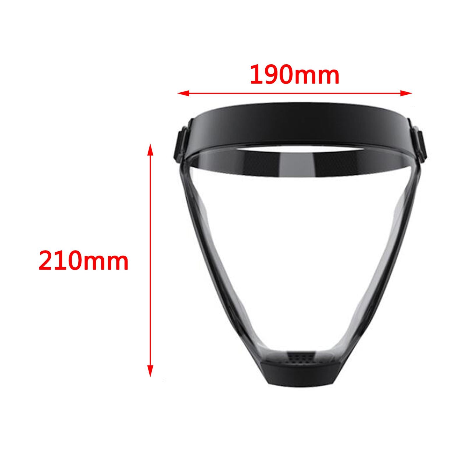 Clear Safety Anti-fog Full Face Shield Face Cover Anti Splash Edge Black