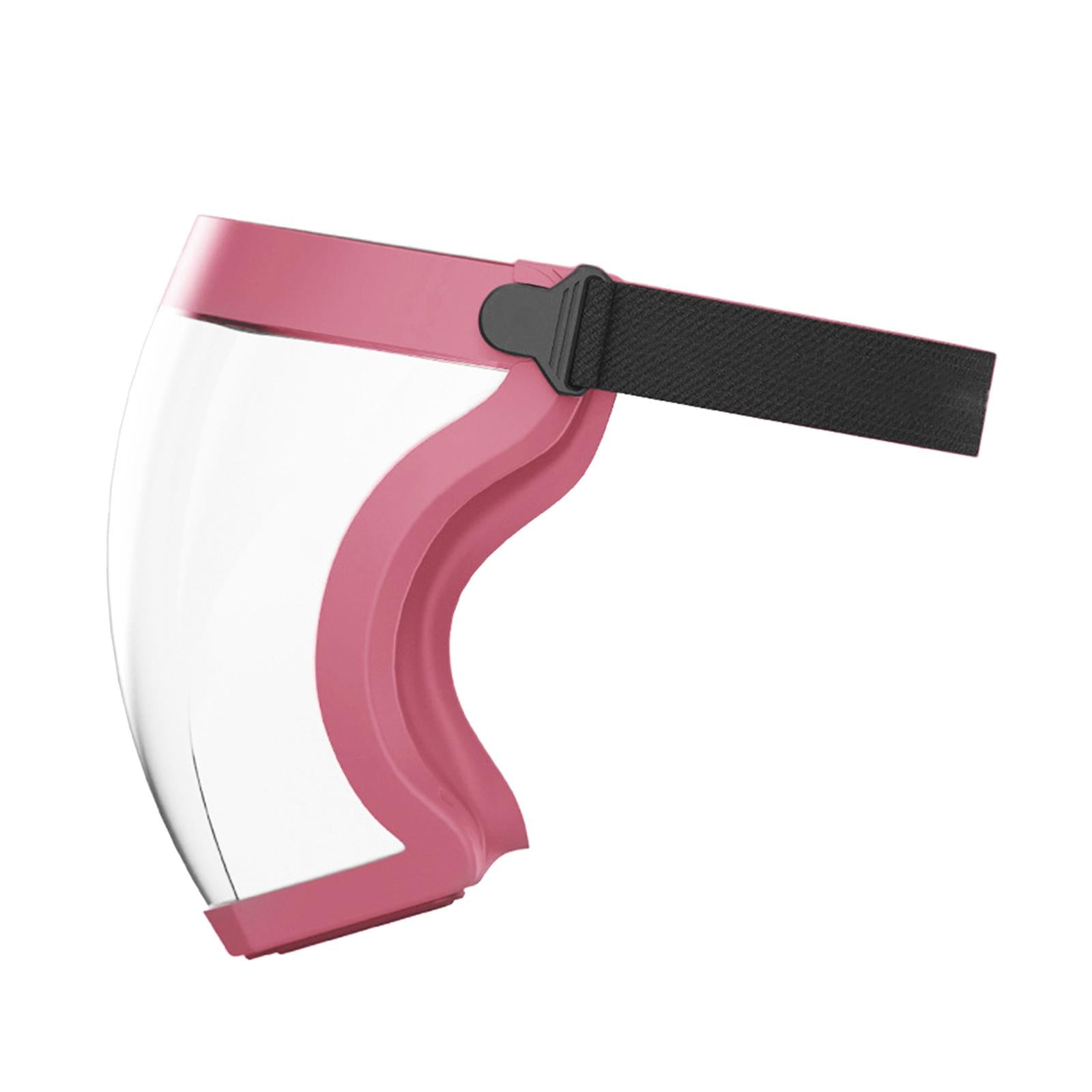Clear Safety Anti-fog Full Face Shield Face Cover Anti Splash Edge Pink