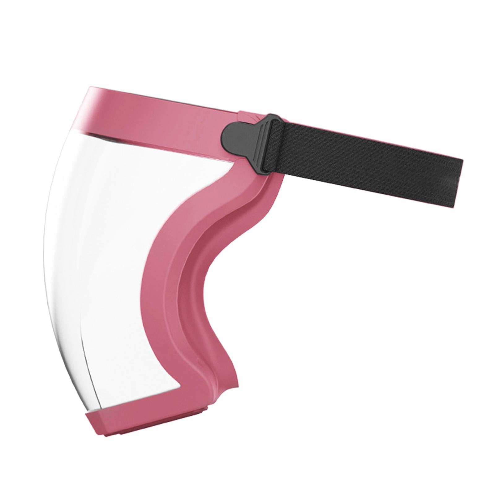 Clear Safety Anti-fog Full Face Shield Face Cover Anti Splash Edge Pink