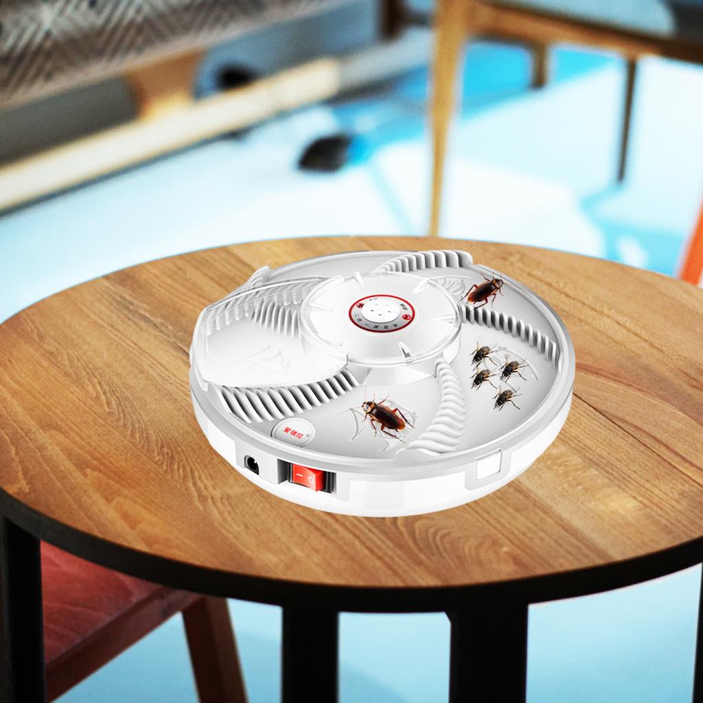 Electric Rotation Fly Trap Mosquito Flycatcher Repellents White Rechargeable