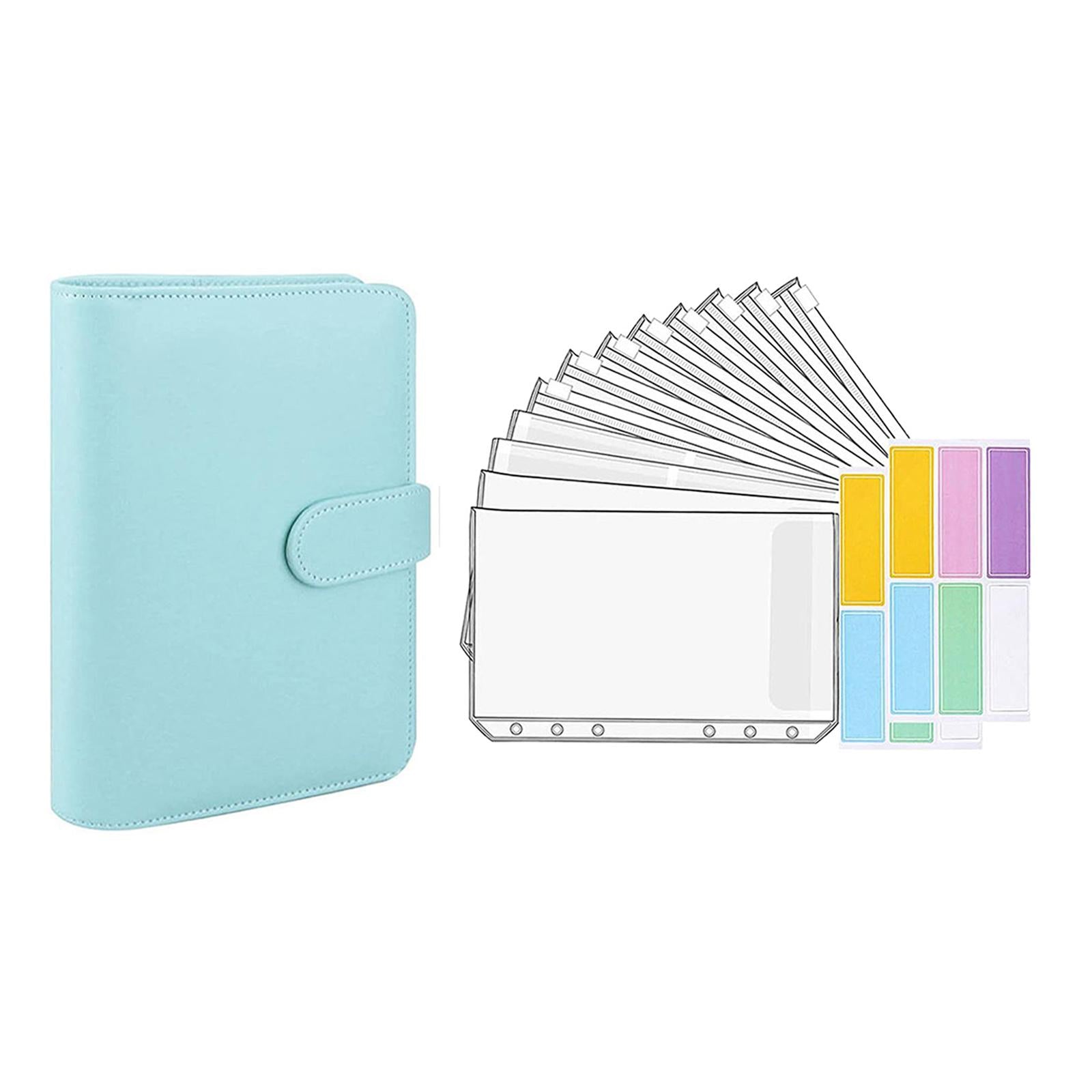 Notebook Binder with Binder Zipper Pockets for Home Office Blue