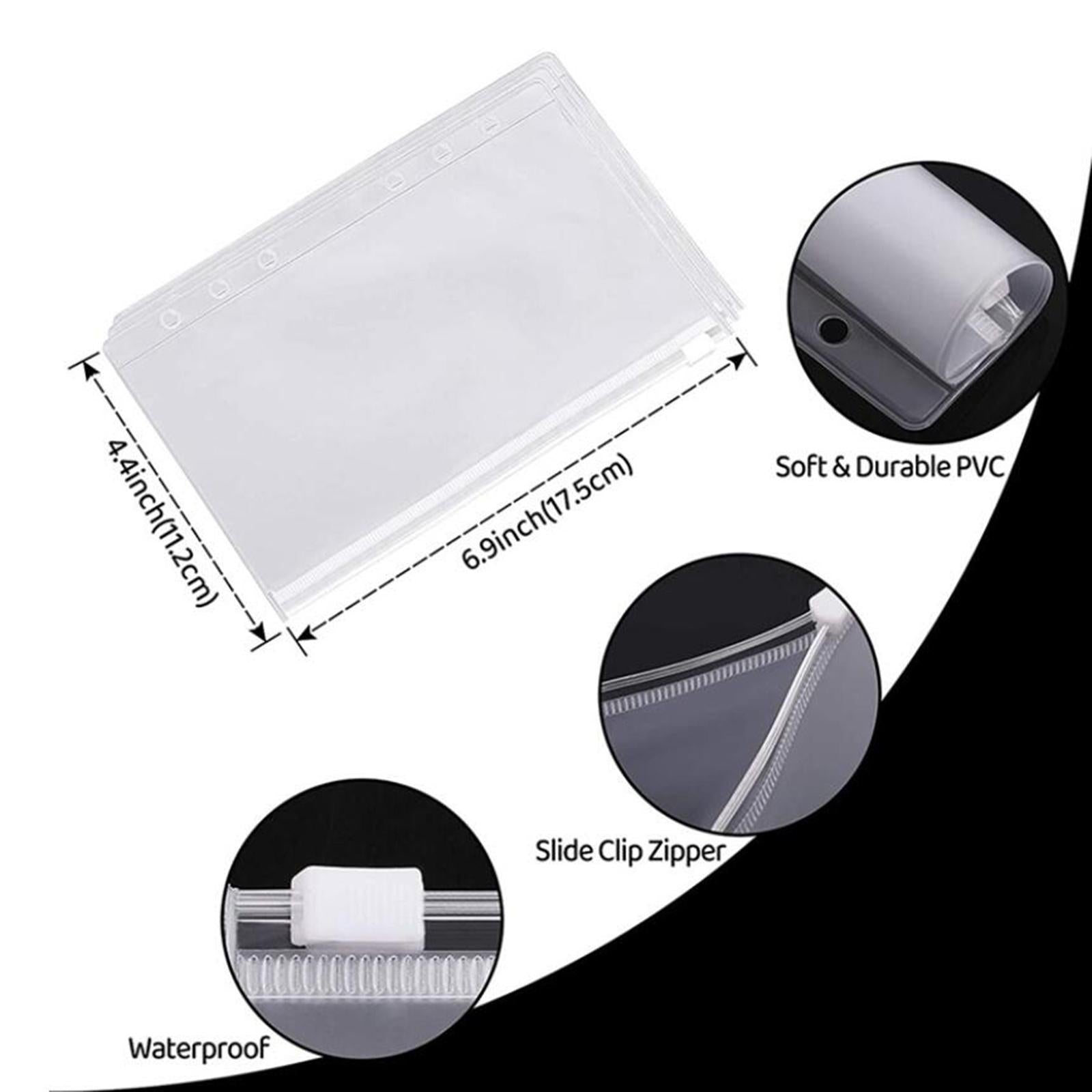 Notebook Binder with Binder Zipper Pockets for Home Office Silver