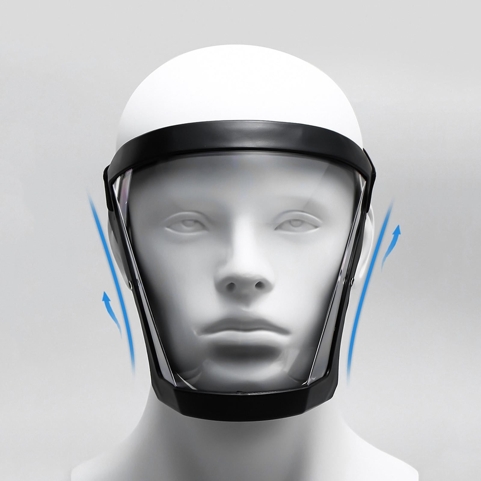 Transparent Safety Anti-fog Full Face Shield Cover Anti Splash blue+Brown