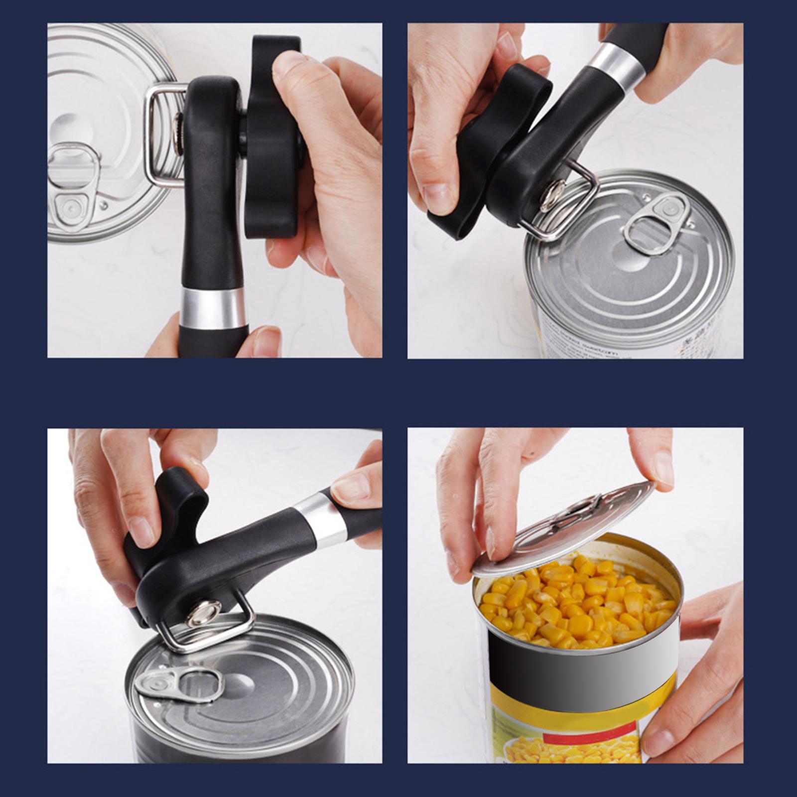 Can Opener Manual with Anti-Slip Easy Manual Tin Opener for Kitchen Seniors