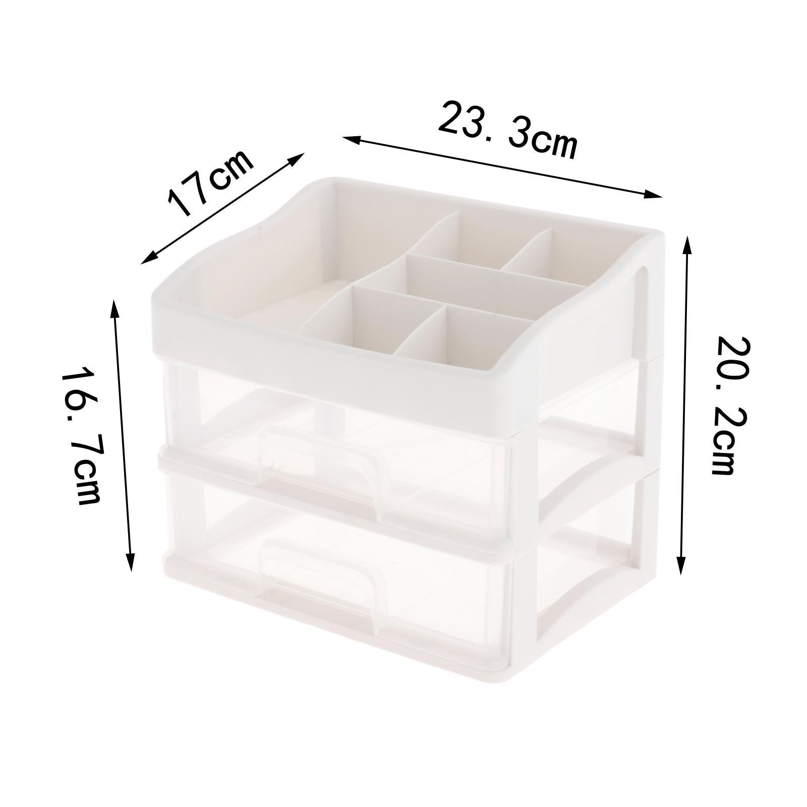 Multi-Function Makeup Storage Box Desk Organizer for Desktop Countertop 23.3x17x20.2cm