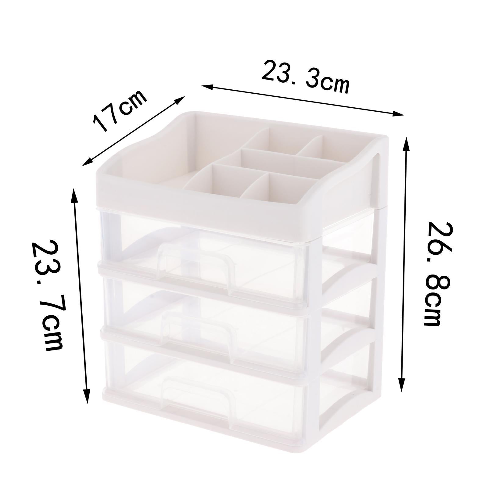 Multi-Function Makeup Storage Box Desk Organizer for Desktop Countertop 23.3x17x26.8cm