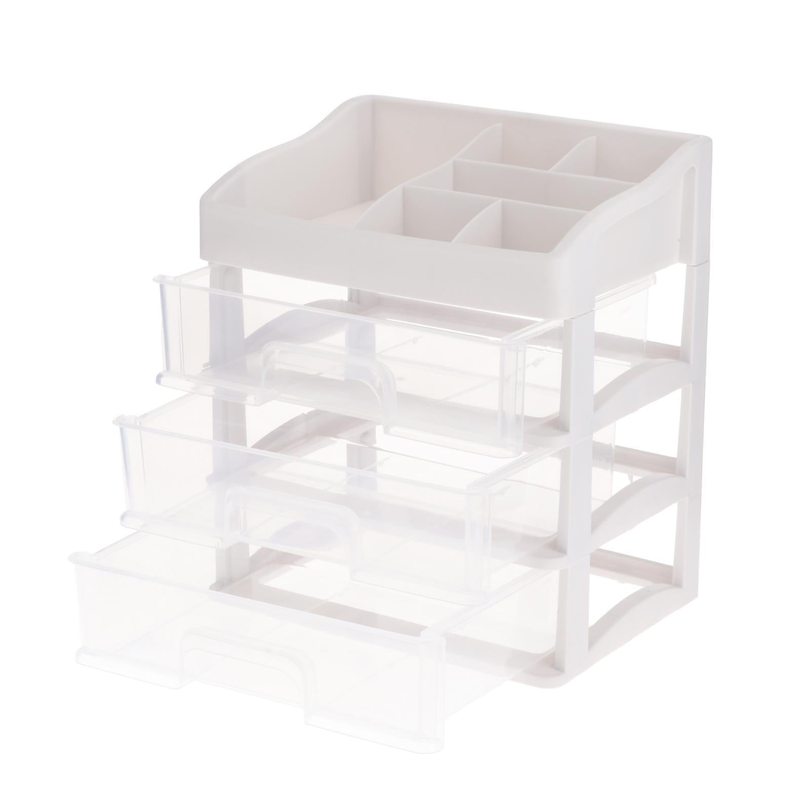 Multi-Function Makeup Storage Box Desk Organizer for Desktop Countertop 23.3x17x26.8cm