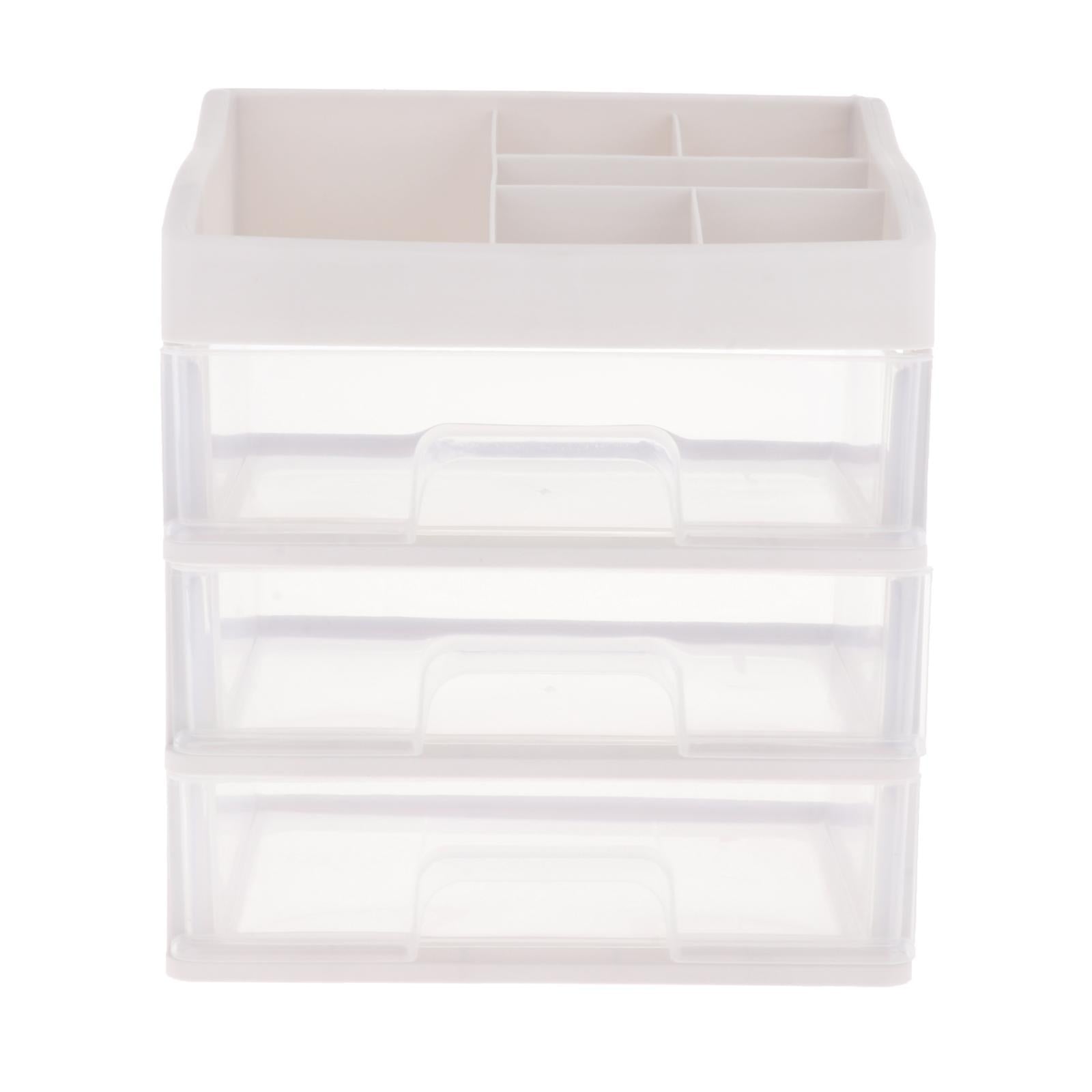 Multi-Function Makeup Storage Box Desk Organizer for Desktop Countertop 23.3x17x26.8cm