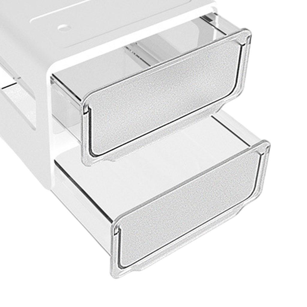 Self Stick Table Storage Box Hidden Storage Box for Sundries Closet Office White S