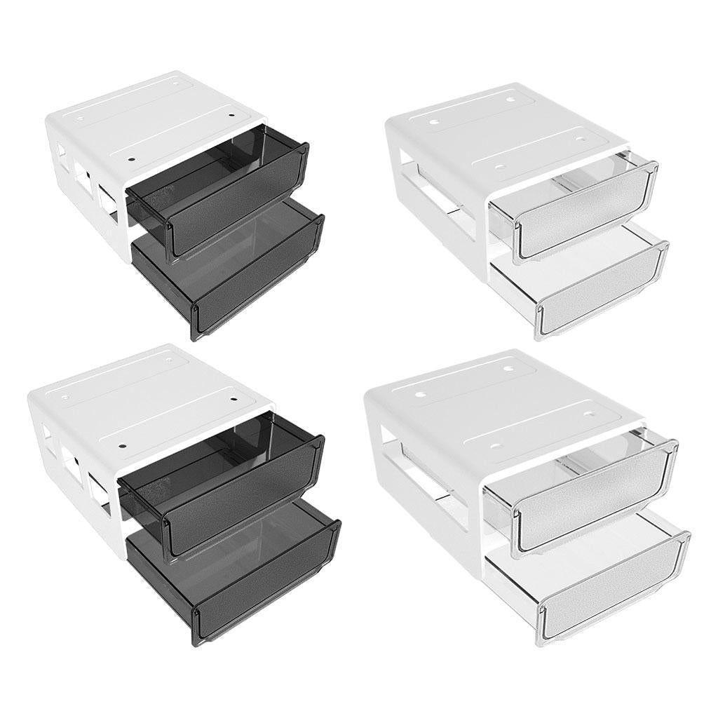 Self Stick Table Storage Box Hidden Storage Box for Sundries Closet Office White S
