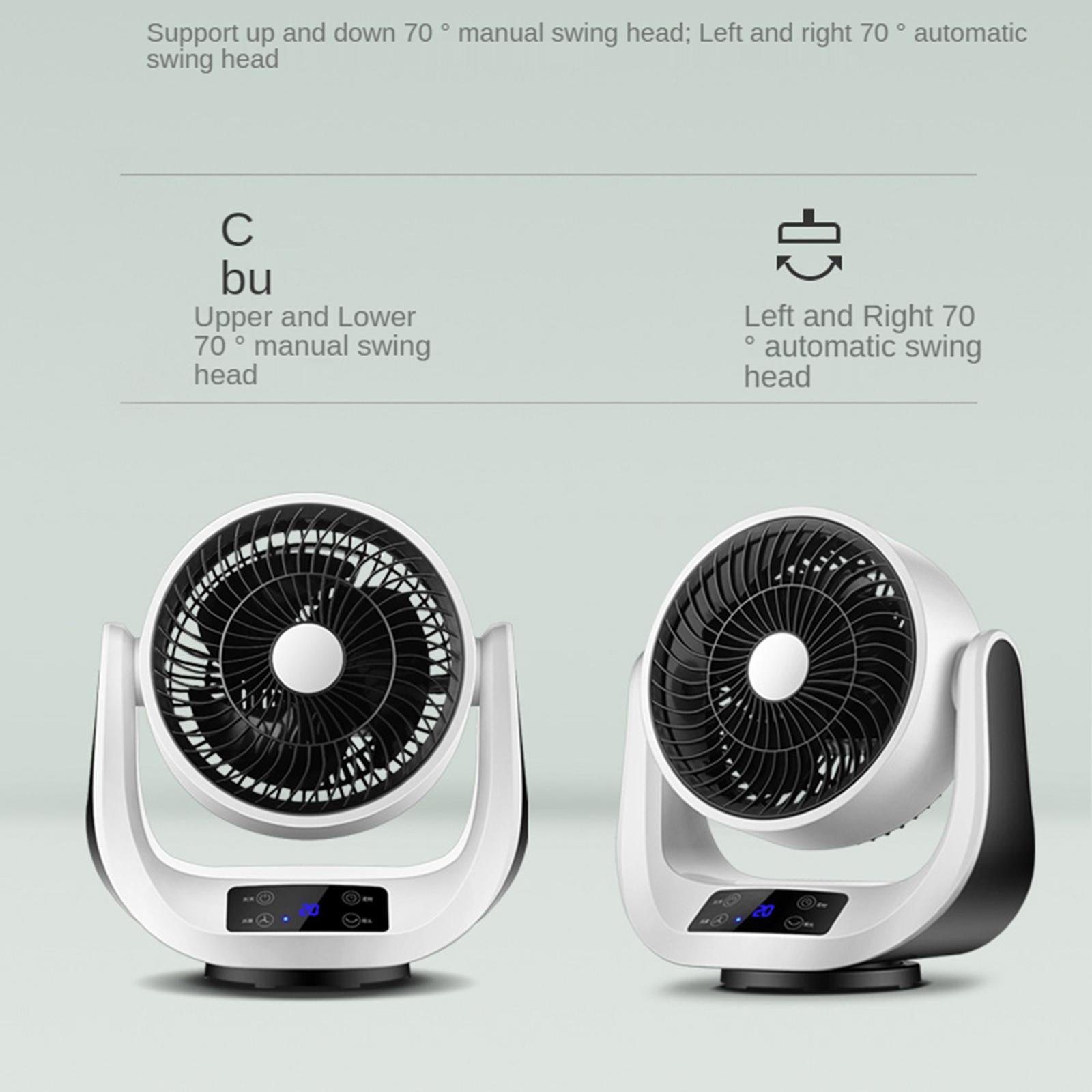 Mini Desktop Fan Air Convection Circulating Cooler Remote Control Style