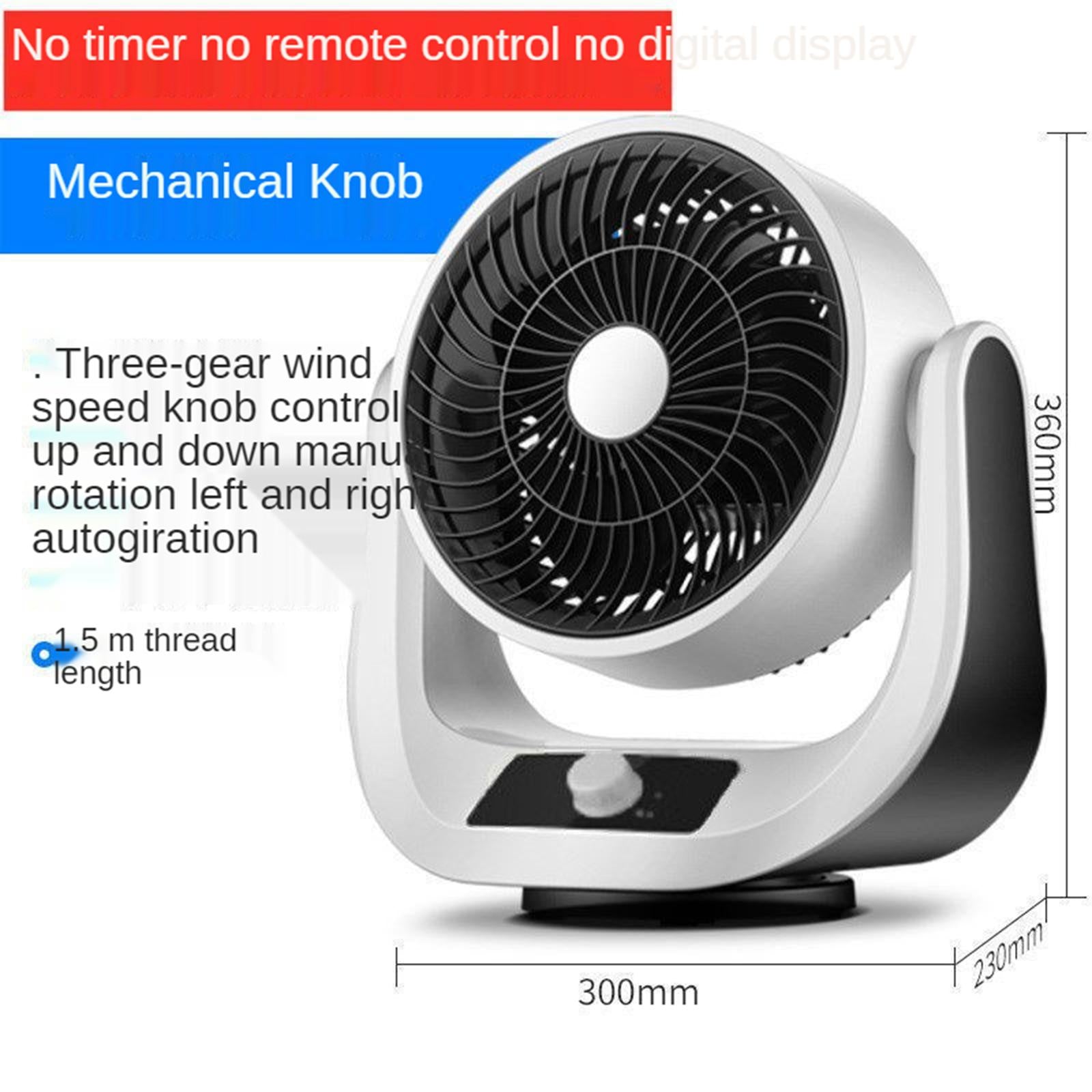 Mini Desktop Fan Air Convection Circulating Cooler Remote Control Style