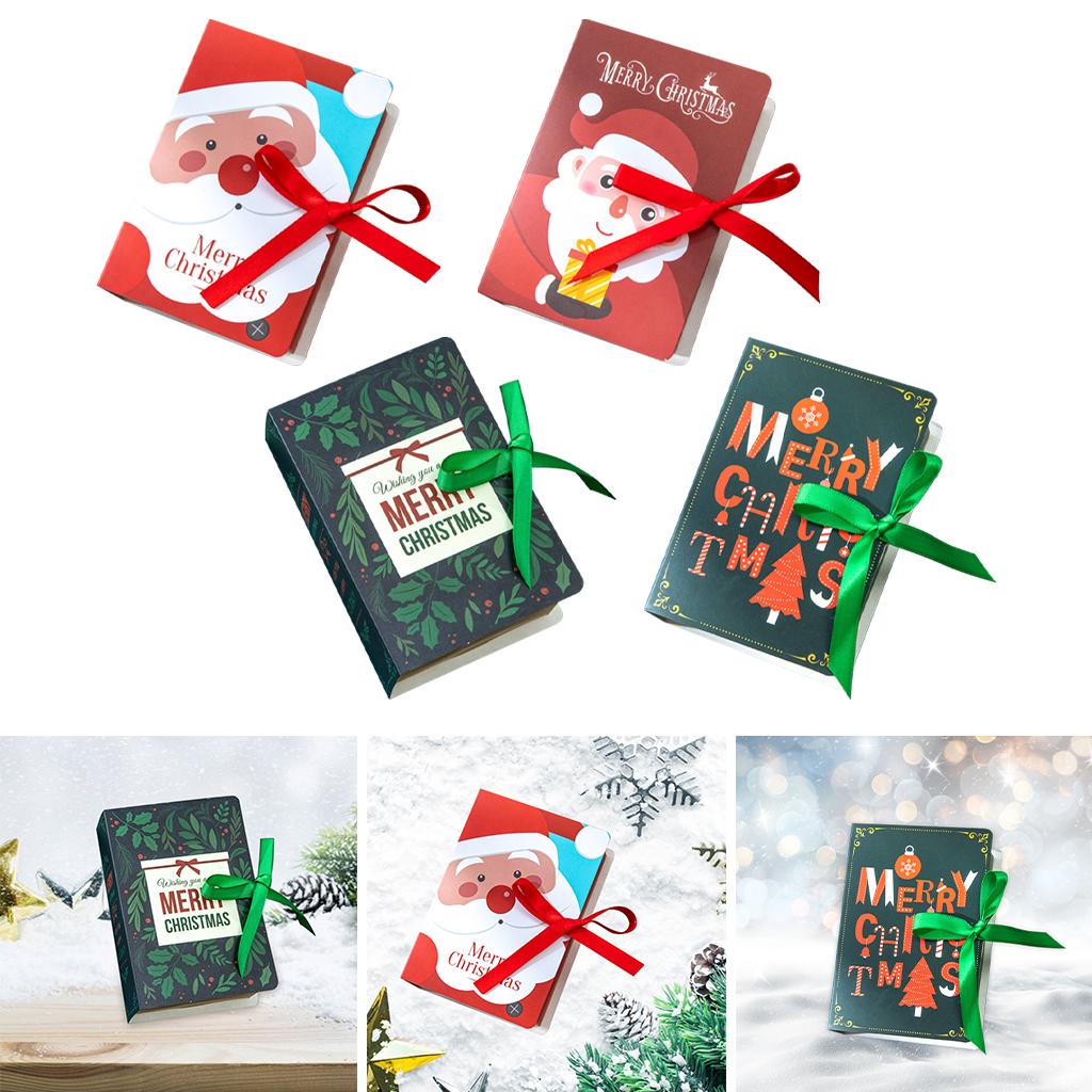 Xmas Party Food Box Kids Meal Sweet Candy, Gift, Lunch Santa Boy Girls green leaves